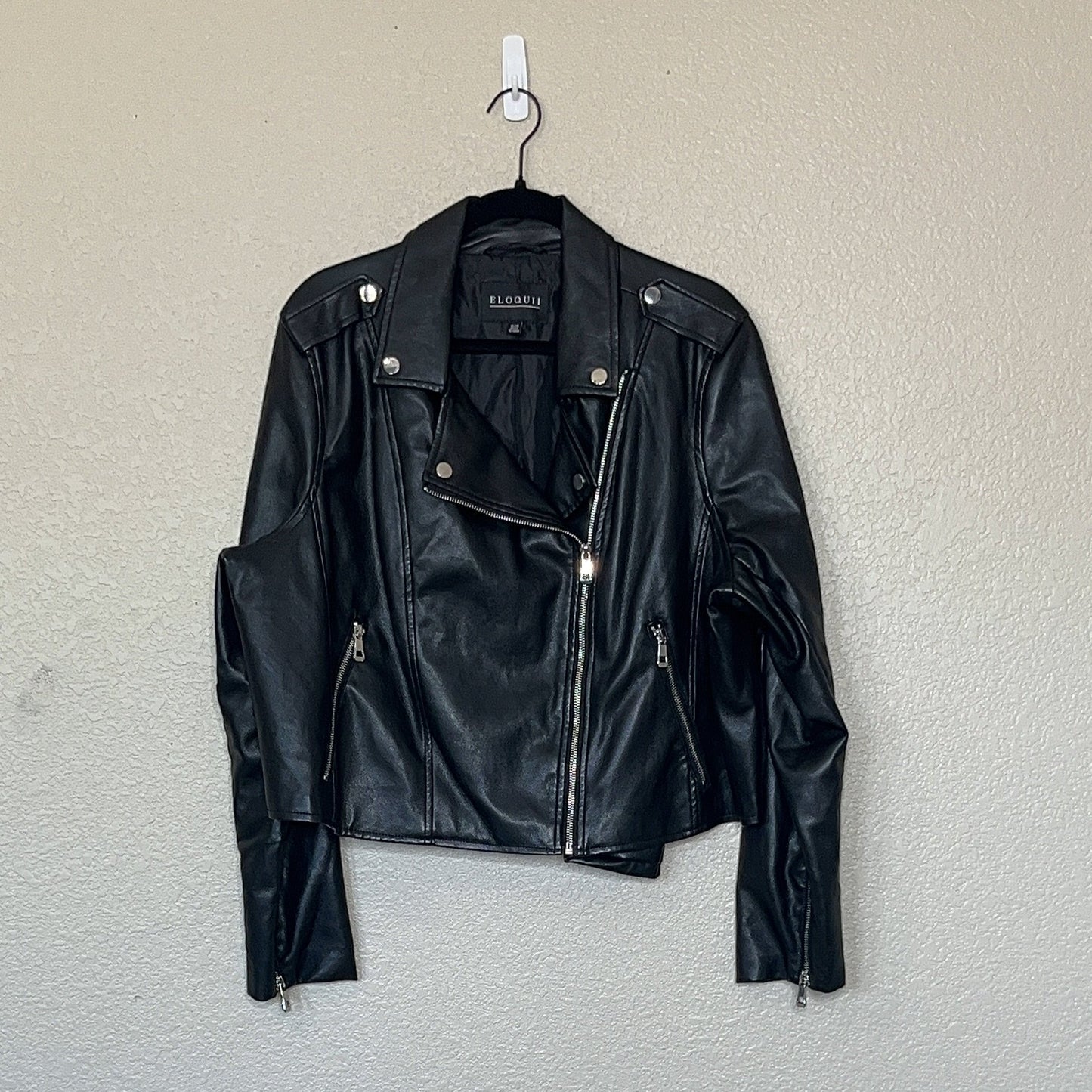 Eloquii Faux Leather Moto Jacket Sz 18/10