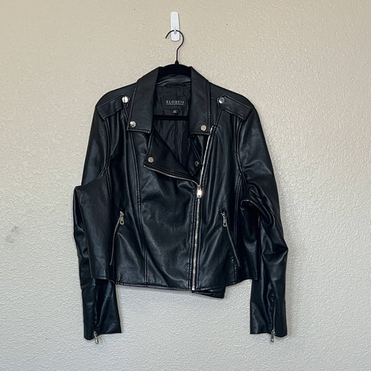 Eloquii Faux Leather Moto Jacket Sz 18/10