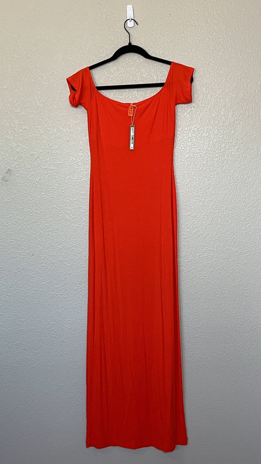 Skims Fire Maxi off Shoulder Lounge Dress Sz Large