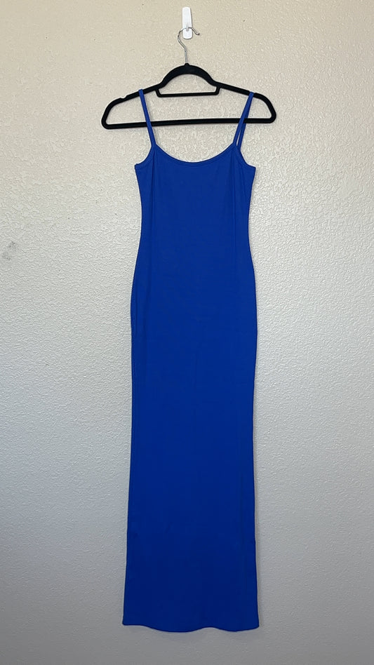 Fancy Homebody Blue Maxi Lounge Dress Sz Medium